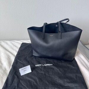 Saint Laurent Midnight Black Leather Tote